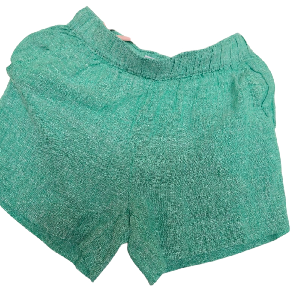 C&C California LINEN Teal High Waist Cute Woman  Shorts
